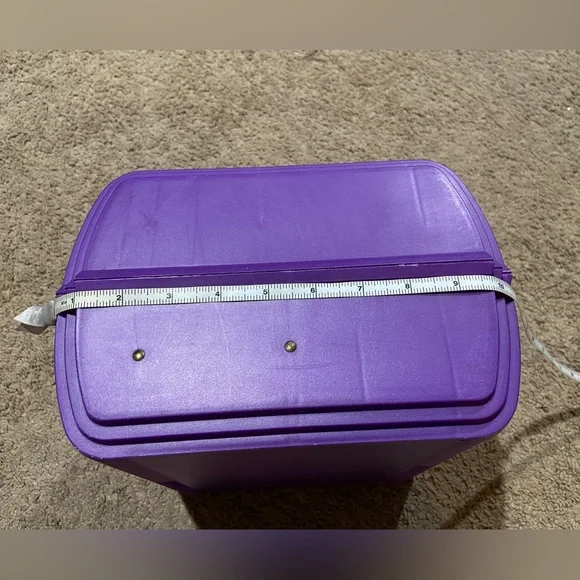 Vintage SASSABY MAKEUP CARRYING CASE Organizer Purple Model 102 Made In USA - Picture 14 of 15